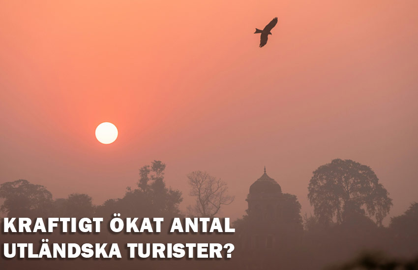 Ökning av antalet utländska turister till Indien