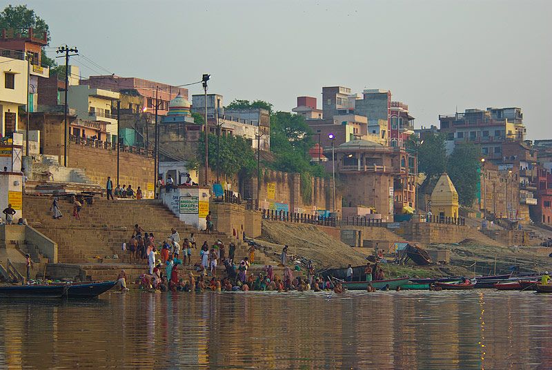 Ghat mot Ganges i Varanasi