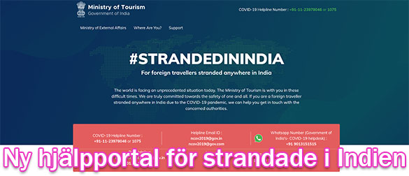 Portal för strandade i Indien