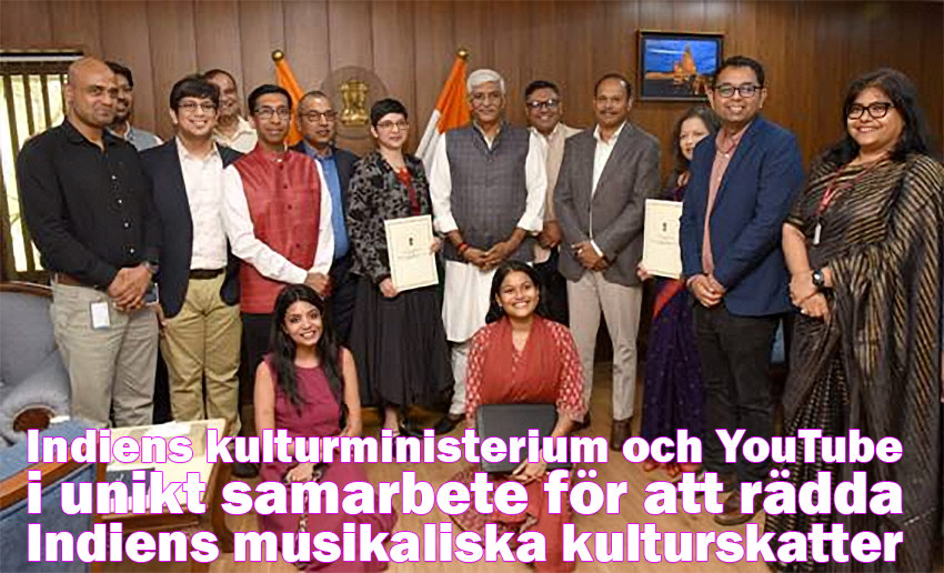 Underskrifterna mellan indiska regeringen och YouTube