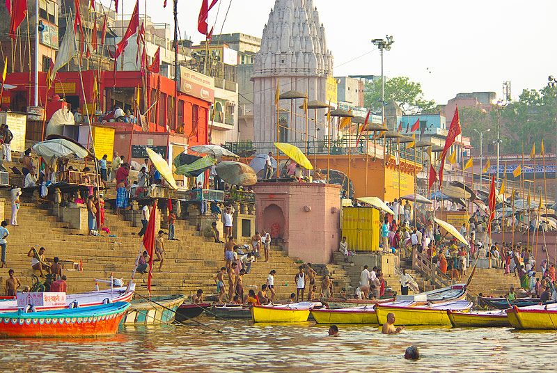 Ganges strand i Varanasi