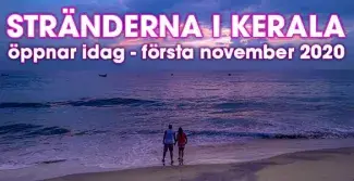 Stränderna i Kerala, Indien, öppnar 1 november
