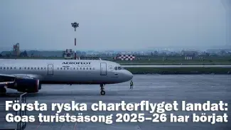 Första ryska charterflyget landat – Goas turistsäsong 2025–26 har börjat
