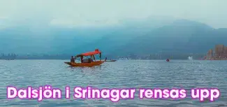 Dalsjön i Srinagar rensas upp