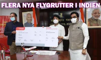 Många nya inrikes flygrutter introducerade i Indien