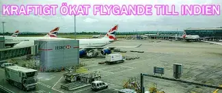 Ökat flygande till Indien