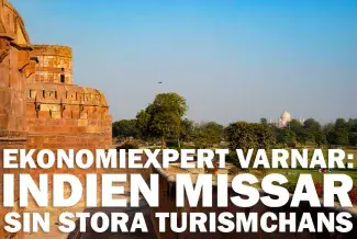 Ekonomiexpert varnar: Indien missar sin stora turismchans