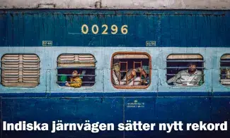 Indiska järnvägen sätter nytt rekord