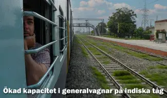 Ökad kapacitet i generalvagnar på indiska tåg