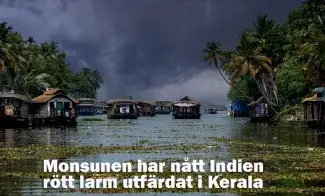Monsunen har nått Indien – rött larm utfärdat i Kerala