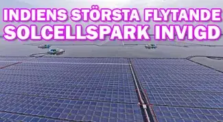Indiens största flytande solenergiprojekt i drift