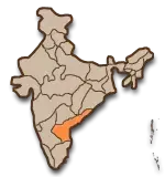 Andhra Pradesh placering i Indien