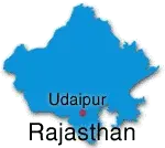 Ranakpurs placering i Rajasthan