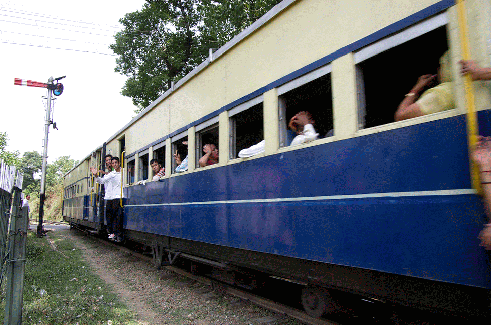 Animering tåg i Indien